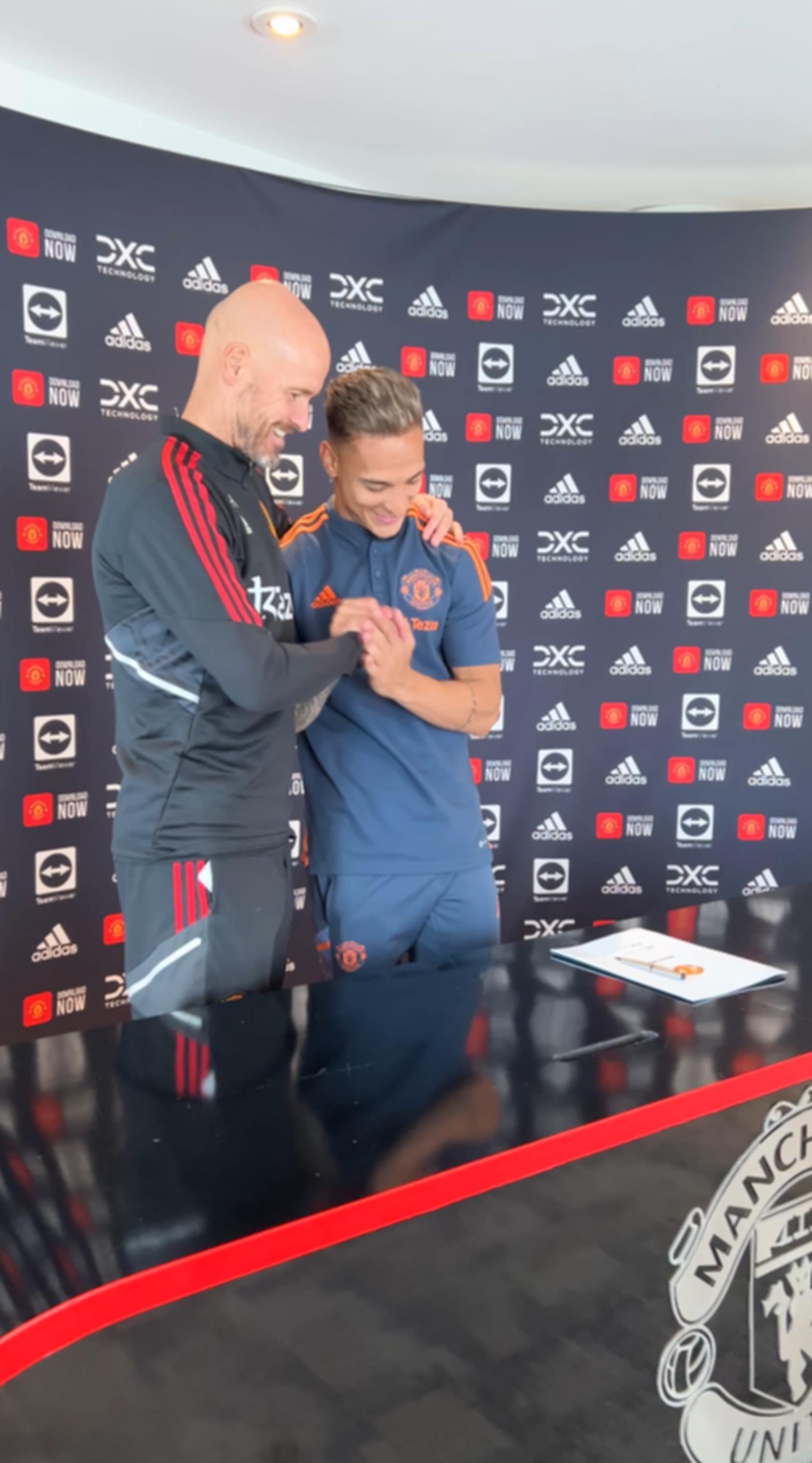 Antony and Ten Hag reunited
